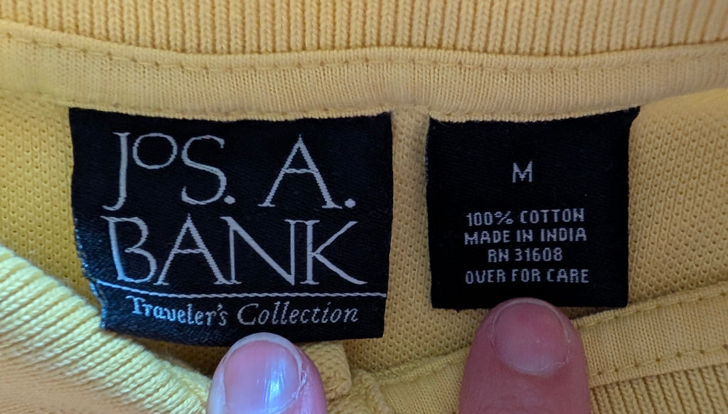 Yellow men's casual polo shirt