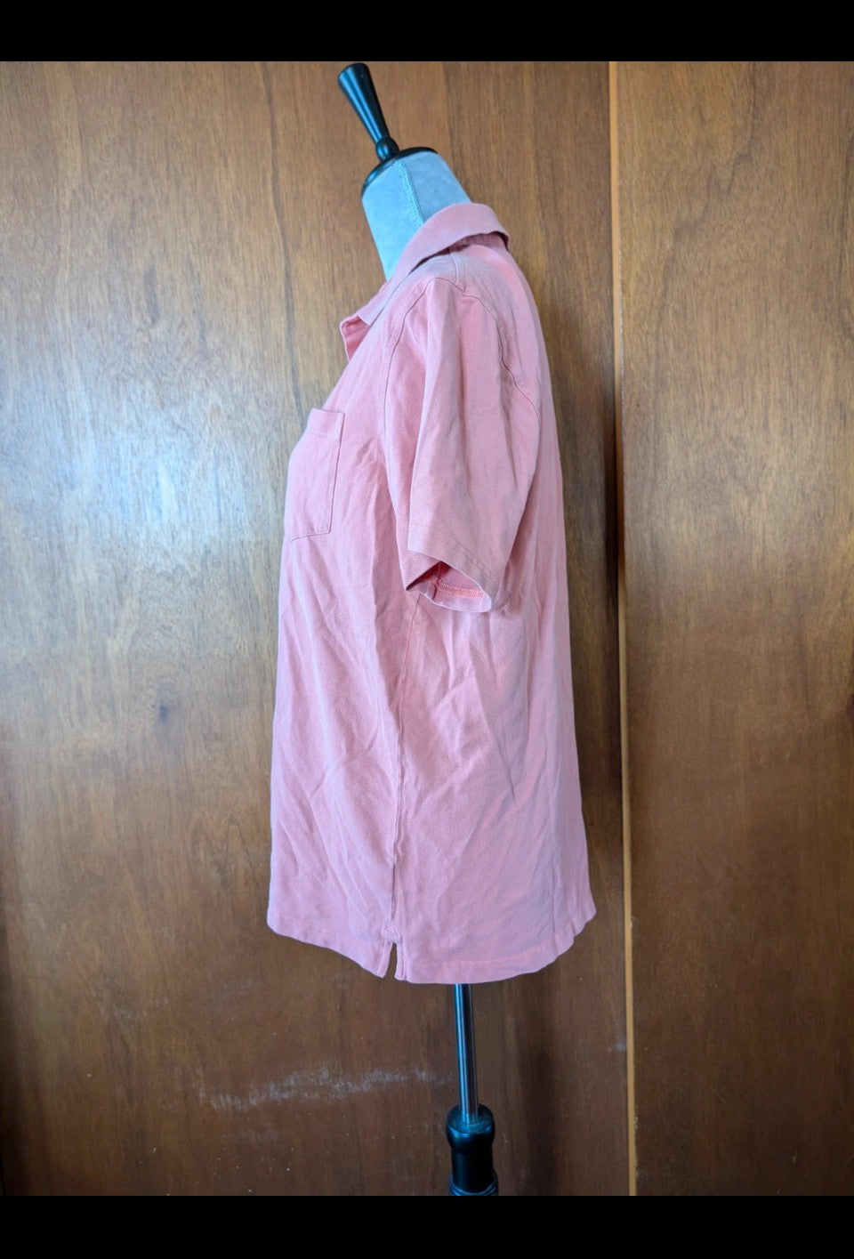 Salmon pink men's polo shirt