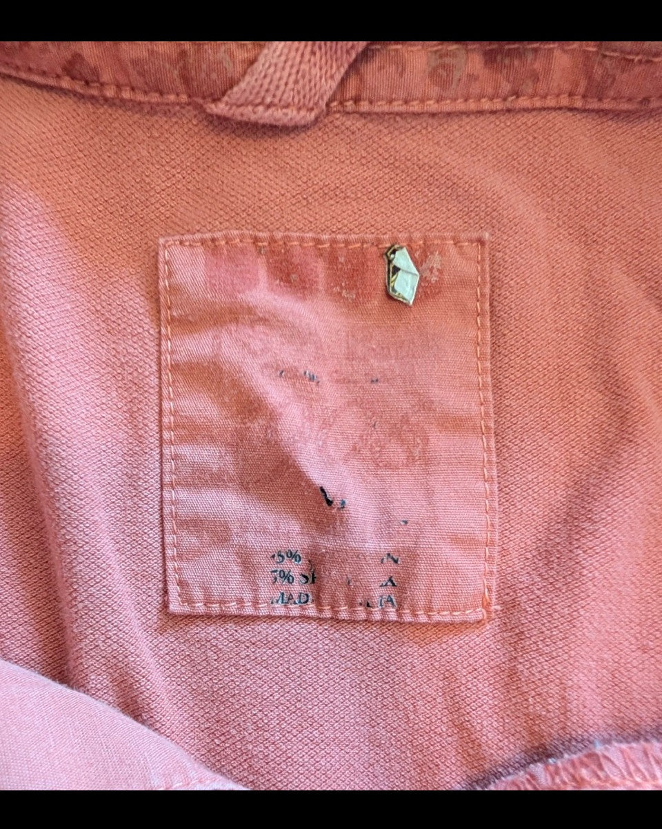 Salmon pink men's polo shirt