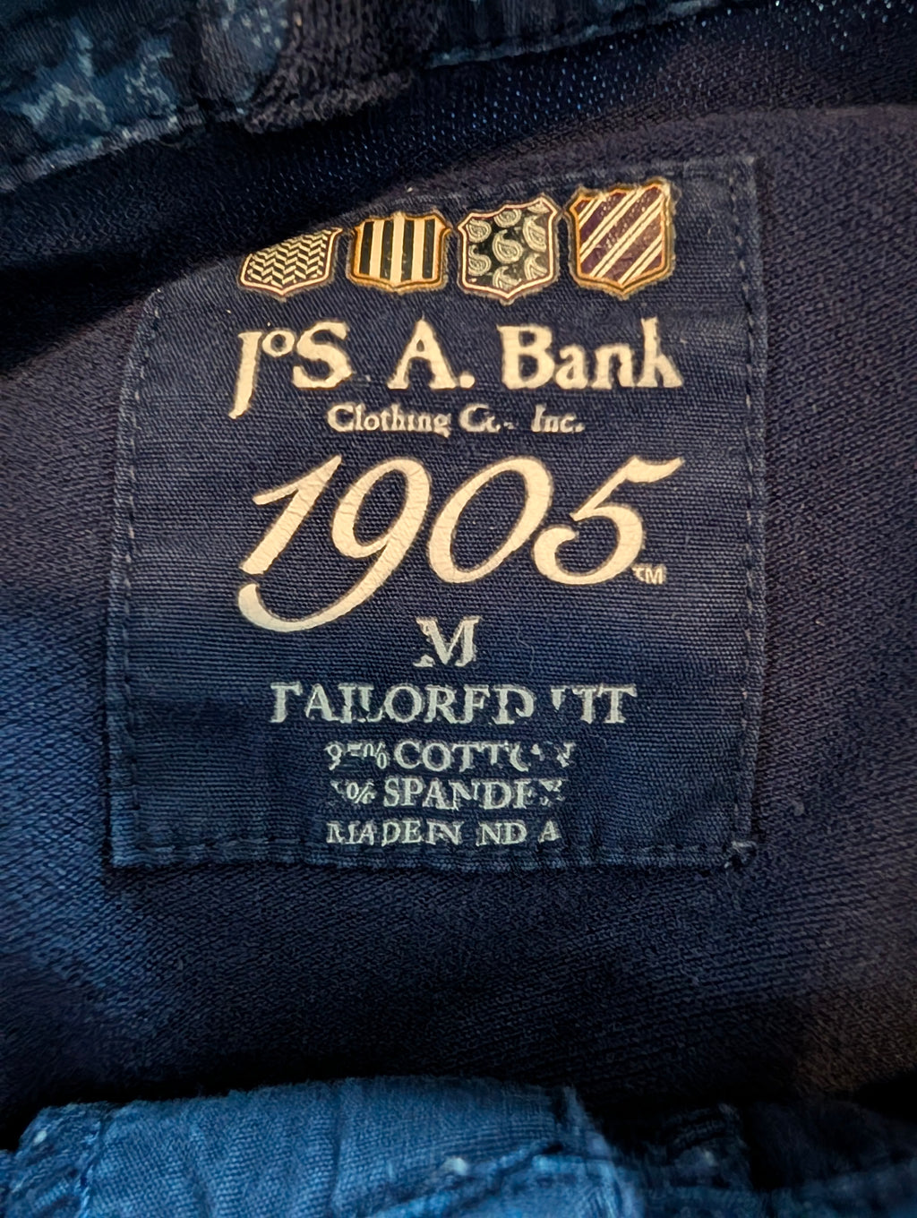 Navy men's tailored polo shirt