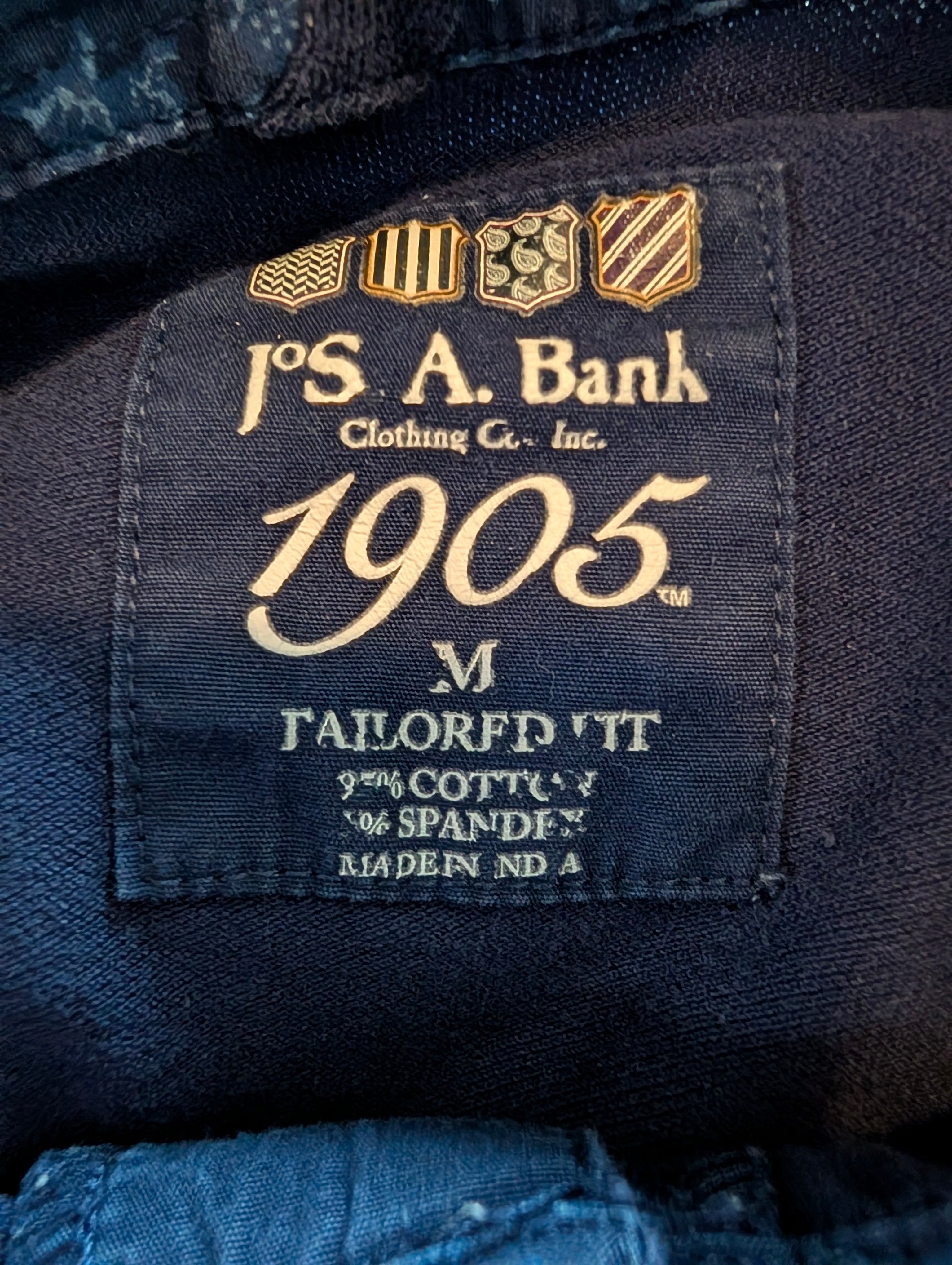 Navy men's tailored polo shirt