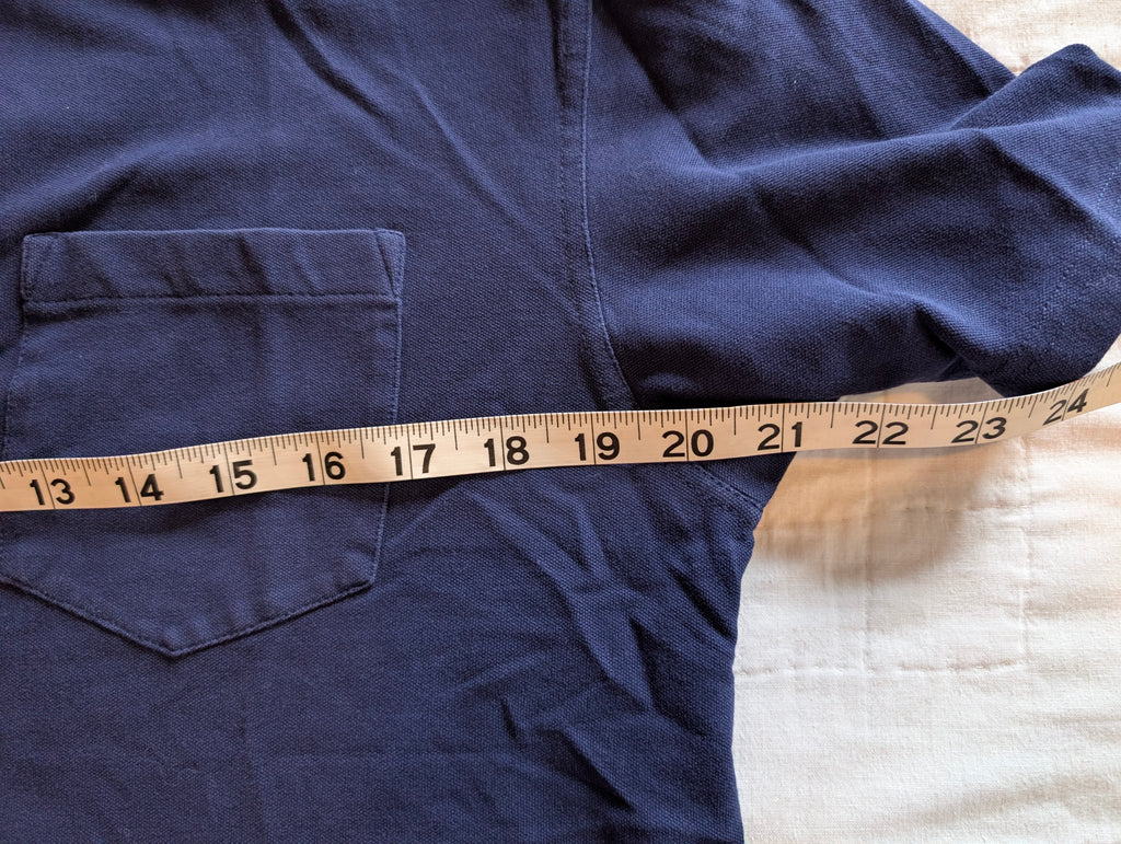 Navy men's tailored polo shirt