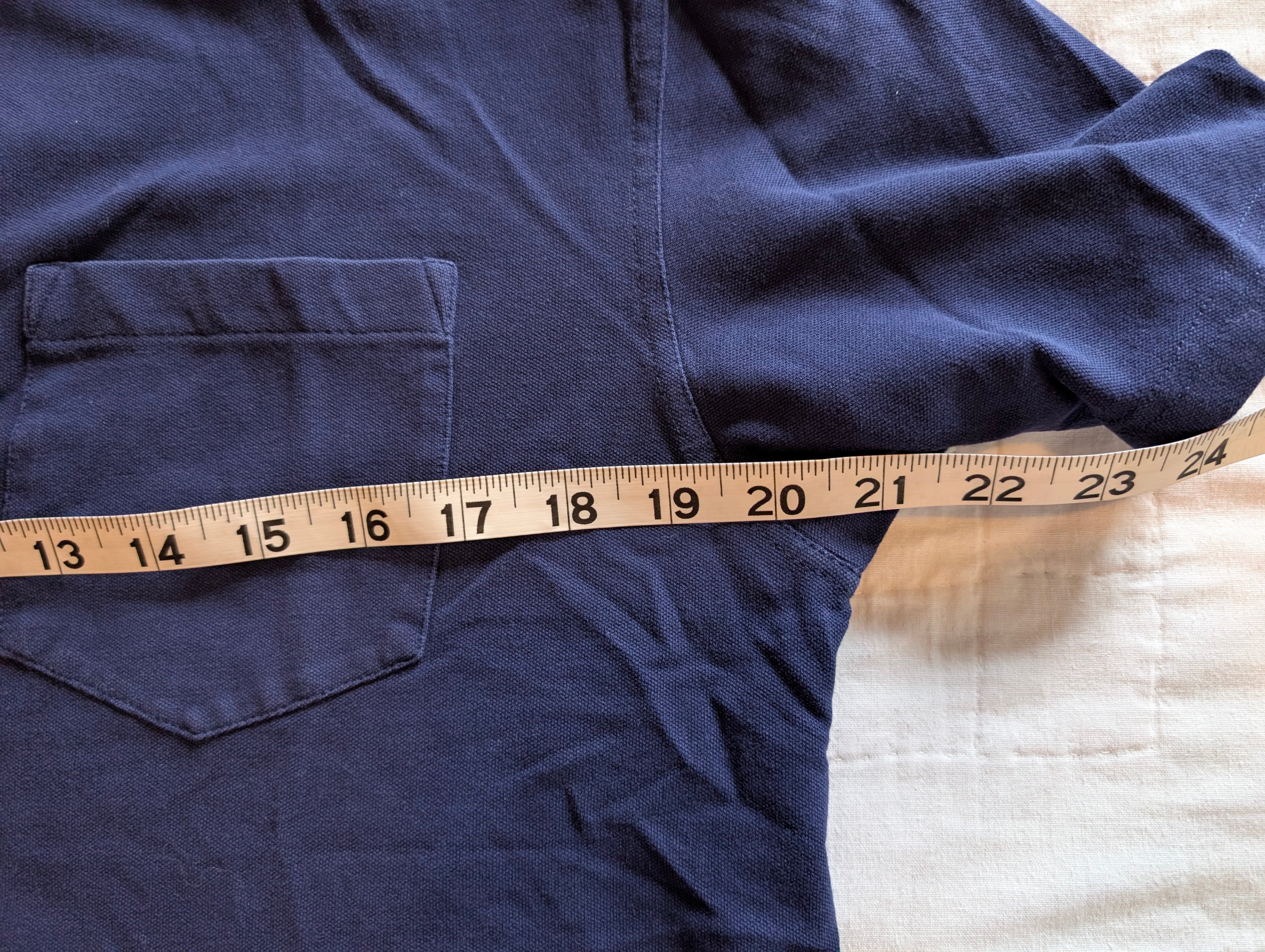 Navy men's tailored polo shirt