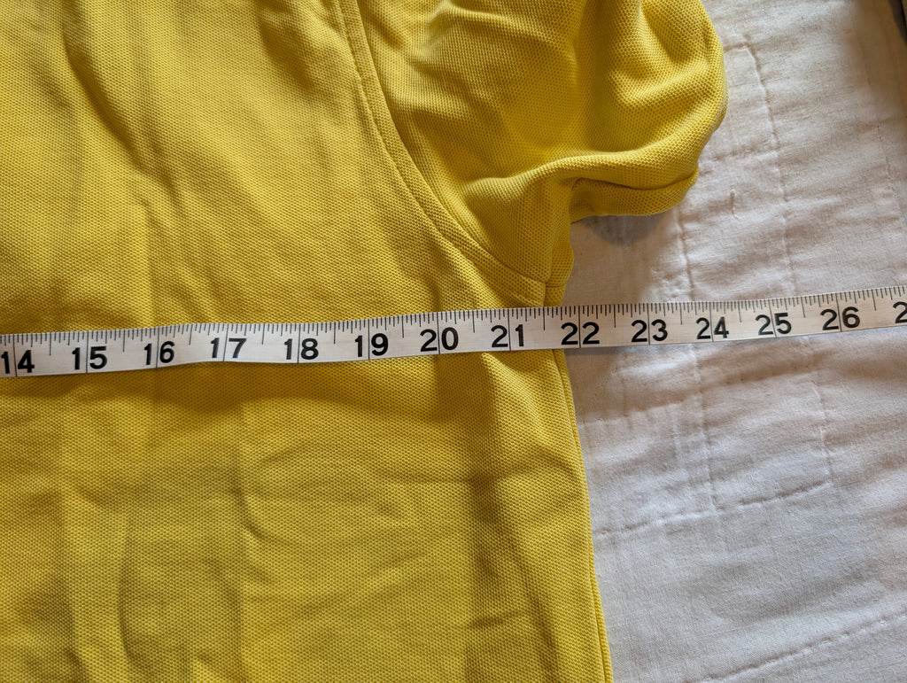 Yellow men's casual polo shirt