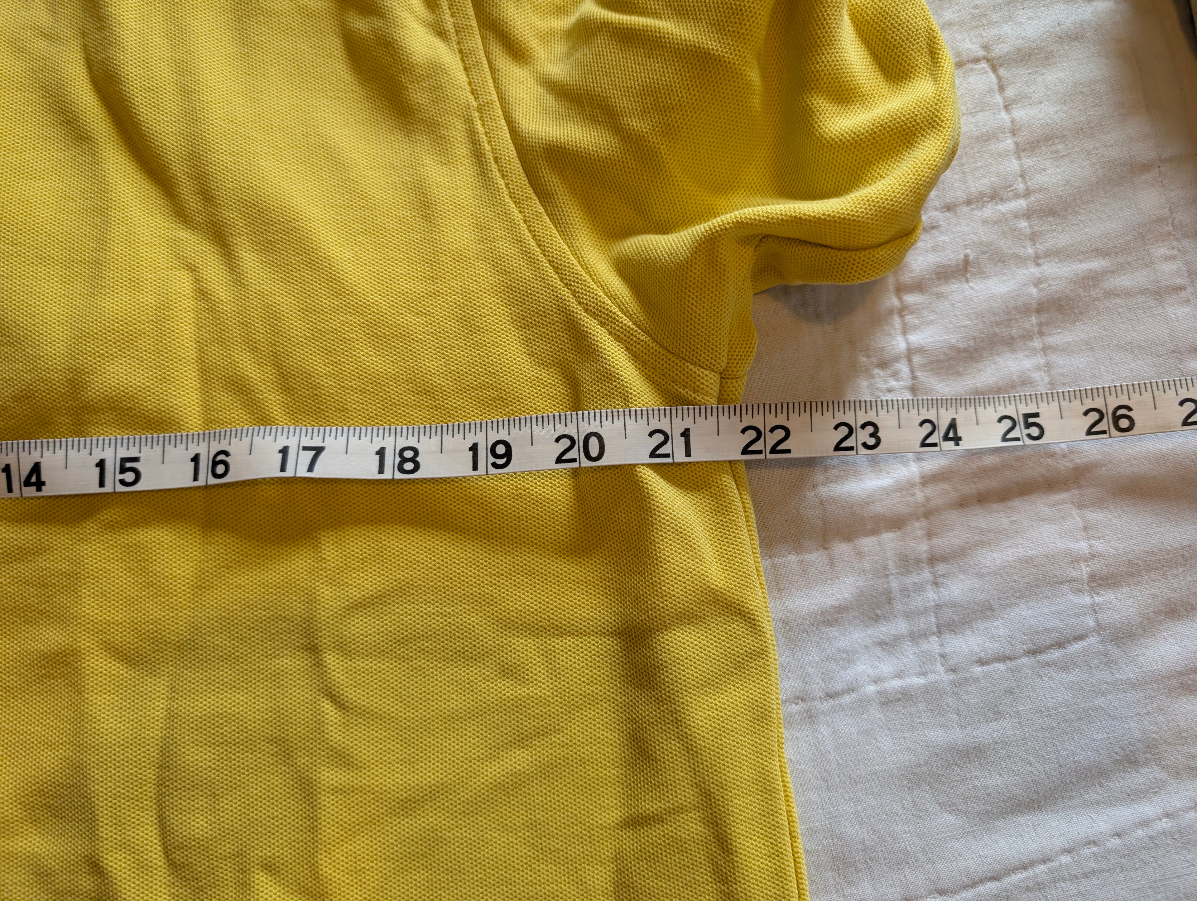 Yellow men's casual polo shirt
