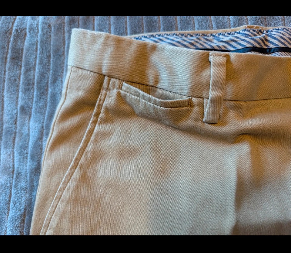 Tailored fit chino style men's dress pants