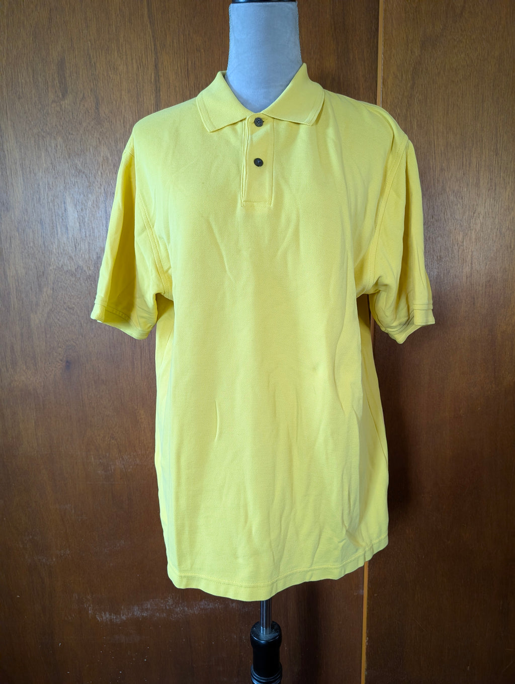 Yellow men's casual polo shirt