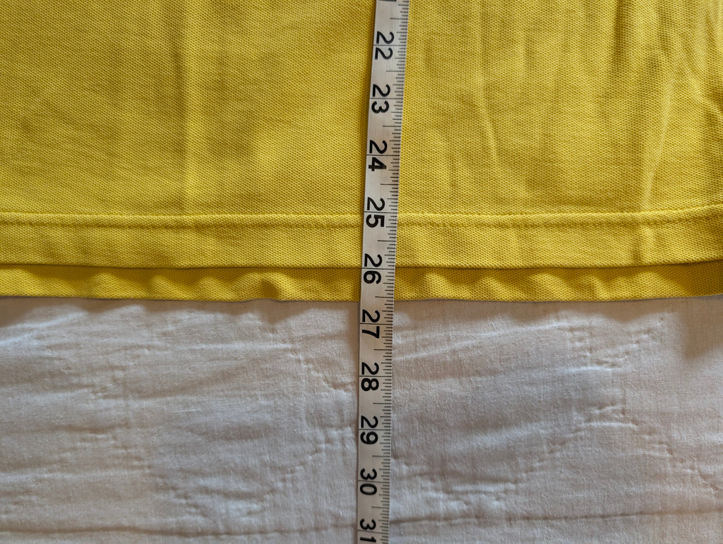 Yellow men's casual polo shirt
