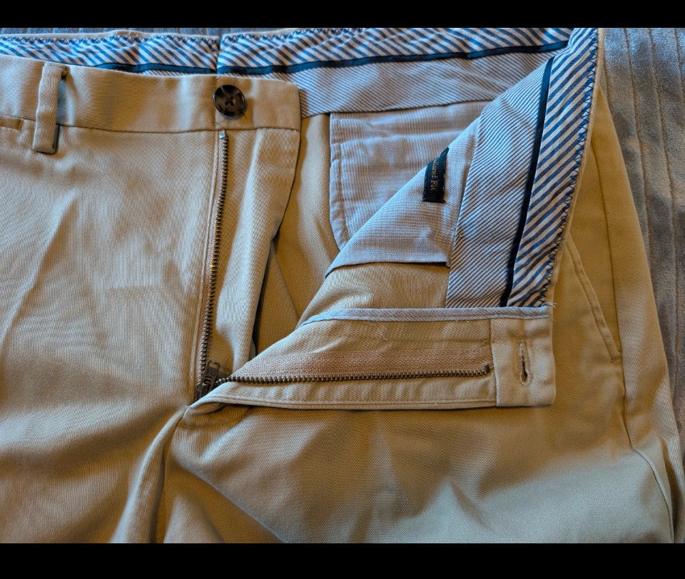 Tailored fit chino style men's dress pants