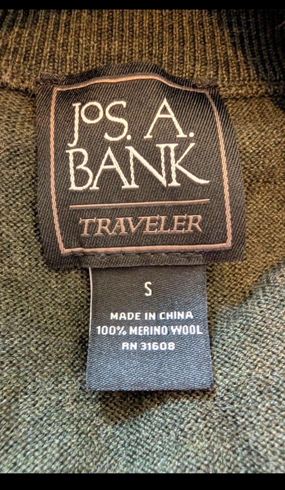 Olive green men's pullover sweater